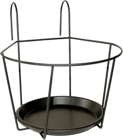 ZÁVESNÝ DRŽIAK NA KVETINÁČ SIMPLY 22X22 CM ČIERNA