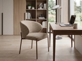 Jedálenská stolička KIOTO, orech/béžová