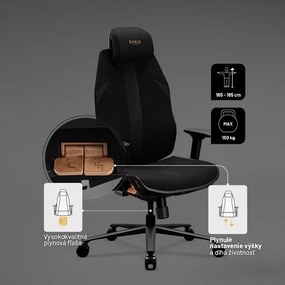 Ergonomická kancelárska stolička čierna V-Flash Ultra Black