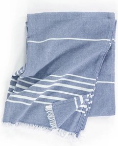 Modrá bavlnená deka 150x200 cm Solene – Tiseco Home Studio