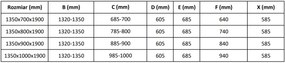 Mexen Apia, sprchový kút s posuvnými dverami 135 (dvere) x 100 (stena) cm, 6mm číre sklo, zlatý profil, 840-135-100-50-00