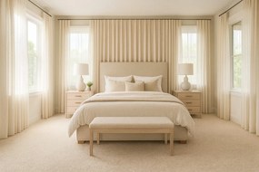 Timzo, Metrážny koberec Bingo 6814, na mieru, šíře 3m,4m,5m, béžová, filc, obývacia izba