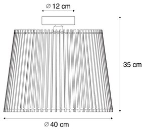 Rustikálne vonkajšie stropné svietidlo drevo IP44 - Jayla