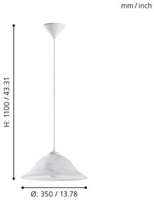 Eglo 90978 - Luster ALBANY 1xE27/60W/230V