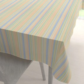 Biante Bavlnený obdĺžnikový obrus Sandra SA-734 Pastelovo farebné pásiky 50x100 cm