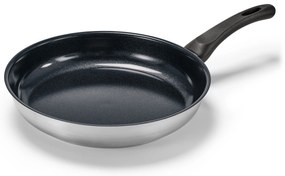 Profesionálna panvica z ušľachtilej ocele s kvalitnou keramickou povrchovou úpravou, priemer cca 28 cm