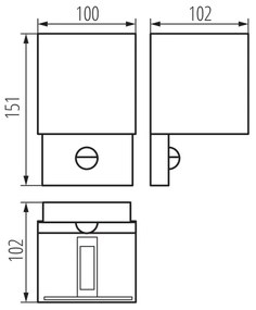 Kanlux 28994 - LED vonkajšie nástenné svietidlo so senzorom REKA LED/7W/230V IP54 antracit