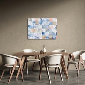 Sklenený obraz - Geometrické tvary na stene (70x50 cm)