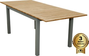 Doppler EXPERT WOOD - záhradný rozkladací hliníkový stôl 150/210 x 90 x 75 cm - 2. akosť (N593)