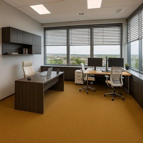 Lentex, PVC podlaha - lino Flexar PUR 603-06 hnedá, na mieru, šíře 2m,4m, hnedá, bez podkladu, kancelária