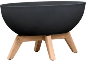 Refined Retro with feet Douglas vulcano black 60x26x34 cm