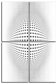 Obraz na plátne - Abstraktná geometrická sfera - obdĺžnik 7218D (90x60 cm)