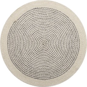 Ručne viazaný kusový koberec Orba J-49 Natural kruh, 80x80 (priemer) kruh, biela, chodba / predsieň, Diamond Carpets India