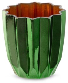 Ozdobný svietnik ČIERNA 12x12 CM zelená