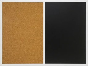 Toptabule.sk  Kombinovaná tabuľa čierna v bielom drevenom ráme COLOR 60x40 cm