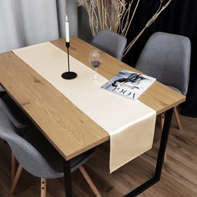 Biante Saténový behúň na stôl polyesterový Satén LUX-032 Krémový 35x180 cm