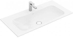 VILLEROY &amp; BOCH Finion umývadlo na skrinku s otvorom, bez prepadu, 1000 x 500 mm, Stone White, s povrchom CeramicPlus, 4164A2RW