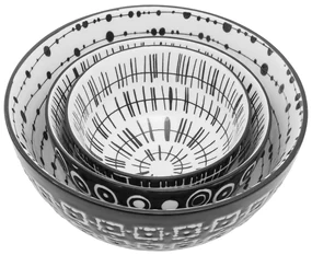 Set misiek na cereálie 3 ks - Basic Dots Black - 490831