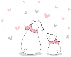 Detská samolepka na stenu Ambiance Family Cubs, 90 x 60 cm