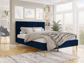 Čalúnená manželská posteľ Blues New, Rozmer postele: 140x200, Farby:: Sivý aksamit CFF0007-02