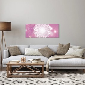 Obraz mandaly v ružovom pozadí (120x50 cm)