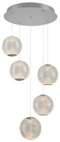 LED luster na lanku CREMONA 5xLED/5W/230V 3000K matný chróm