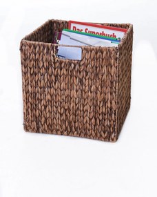 Sada policových boxov NEW ASIA, 2-set, vodný hyacint, 32x32x32 cm, hnedá