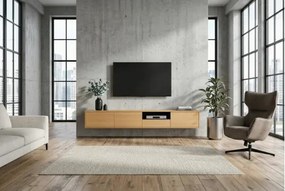 TV-skrinka 47816 Loft 200cm Prírodná Dub Dyha/Čierna  - Komfort-nábytok