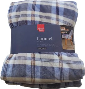 Mistral home Pléd Mistral Home Flannel printed Navy check modrá 150x200 cm