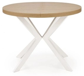 Jídelní rozkládací stůl PERONI 100/250 cm dub craft zlatý/bílý