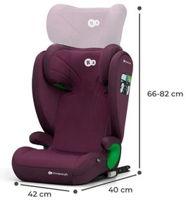 KINDERKRAFT - Autosedačka JUNIOR FIX 2 (100-150 cm) Cherry pearl