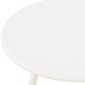 Konferenčný stolík Minot - v45 x Ø60 cm - Biela