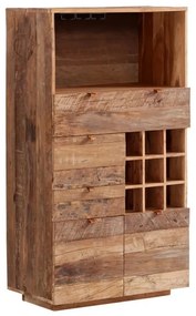 furniture-nabytek.cz - Masívna komoda Oldwood z recyklovaného tvrdého dreva, lakovaná, prírodná farba – 80×40×145 cm