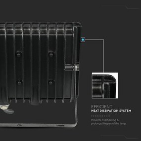 LED Vonkajší reflektor LED/200W/230V 6500K IP65 čierna