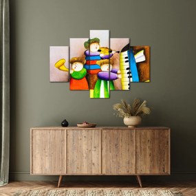 Obraz - Hudobníci, maľba (150x105 cm)