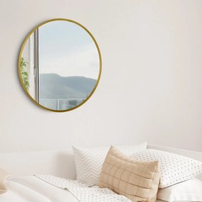 Nástenné zrkadlo Elsie M 323821 - 45x45 cm - Zlatá lesk