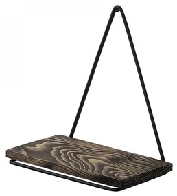 Nástenná polica Benia smrek/čierna