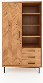 Šatníková skriňa z dubového dreva v prírodnej farbe 97x176 cm Abies - The Beds