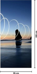 Fototapeta na dvere - Pláž pri západe (95x205cm)