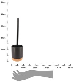 WC kefa Michavila Cork, čierna/s korkovými prvkami