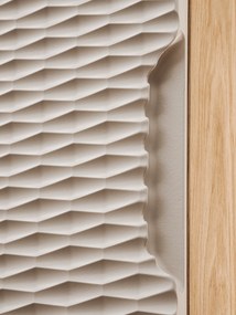 Comad Kúpeľňová skrinka závesná horná Qubik Ocean Beige 35 béžová/dub olejovaný