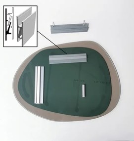 Nástenné zrkadlo AQUA 55x75 cm bronzová