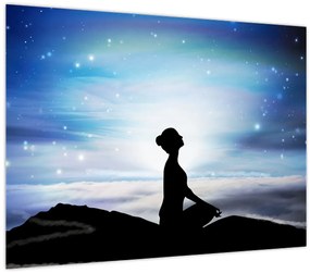 Obraz meditujúce ženy (70x50 cm)