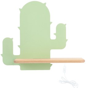 Candellux CACTUS 1 Nástenné svietidlo 4W LED 4000K IQ KIDS WITH CABLE, PLUG AND SWITCH GREEN FSC MIX 70% 21-00996