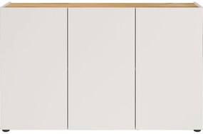 Krémovobiela skrinka v dekore duba 120x76x34 cm Adrano – Germania