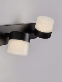 LED čierne nástenné svietidlo Teko 2