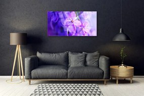 Skleneny obraz Fialové kvety príroda 120x60 cm