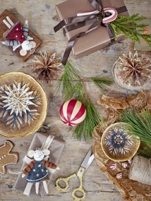 Bloomingville Papierová ozdoba Star Ornament – set 9 ks