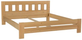 Drevená vyvýšená manželská posteľ KUBA - smrek, 200x180