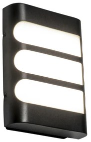 Moderná nástenná lampa čierna vrátane LED IP44 - Gaev